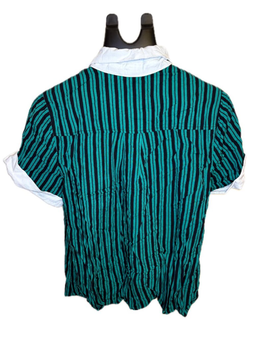 Disney Her Universe Haunted Mansion Leota Stripe Button Up Shirt Size Large NWOT - Picture 2 of 6